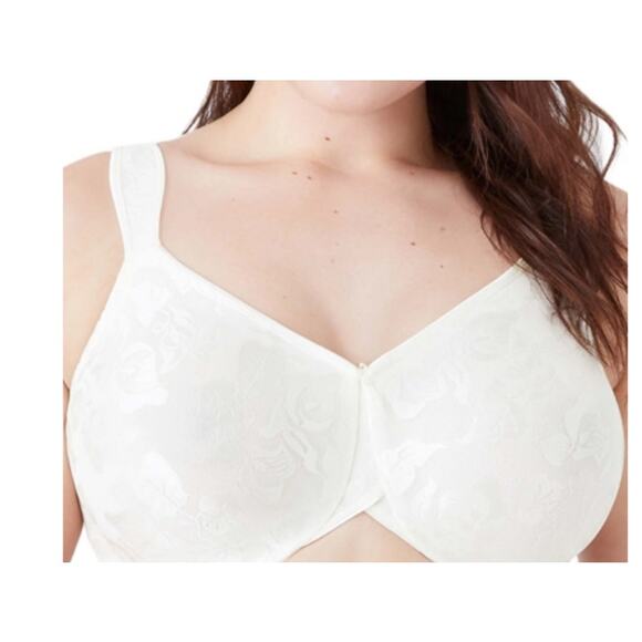 Wacoal White Floral Lace Awareness Full Coverage Underwire Bra Size 34DDD - Picture 5 of 5